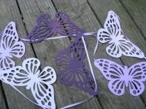 wedding photo - HUGE Butterfly Garland. 13 Feet. Purple, Lilac, Lavender. Perfect For Weddings, Showers, Birthday, Home Decoration. Custom ORDERS Welcome