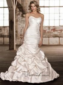 wedding photo -  Strapless Ruched Sweetheart Bodice Trumpet Wedding Dresses with Pick-up Skirt
