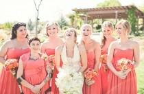 wedding photo -  Coral Bridesmaids