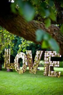 wedding photo - TO BUY: Shimmery Love Letters - Wedding Hanging Decor Prop Sign, Bespoke Options Available