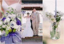 wedding photo - Pretty Purple and Cream Gingham Farm Wedding {Audra Starr Photography}