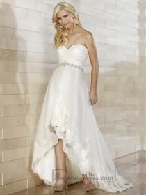 wedding photo -  Gorgeous Slim High-low Sweetheart Ruched Bodice Wedding Dresses