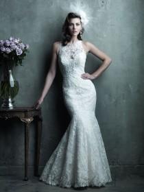 wedding photo -  Gorgeous Sheer Illusion Neckline & Back Mermaid Lace Wedding Dresses