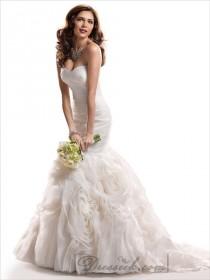 wedding photo -  Fit and Flare Ruched Sweetheart Wedding Dresses with Rosette Skirt