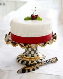 wedding photo -  Courtly Check Cake Server & Stand