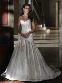 wedding photo -  Strapless A-line Sweetheart Lace Applique Beaded Wedding Dresses