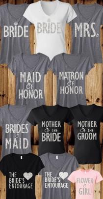 wedding photo - BRIDE WEDDING 8 SHIRTS 15% Off Bundle, Mrs Shirt, Bridesmaid Shirt, Maid Of Honor Shirt, Wedding, Mrs, Bridesmaid, Maid Of Honor, Bridal