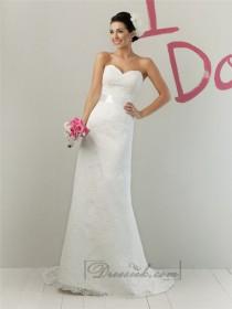 wedding photo -  Impression Strapless A-line Sweetheart Modified Lace Wedding Dresses
