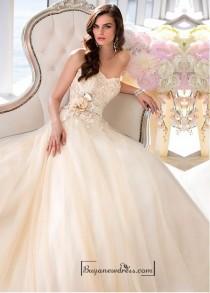 wedding photo -  Alluring Tulle & Satin Sweetheart Neckline Natural Waistline A-line Weding Dress