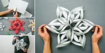 wedding photo - How to Make 3D Paper Snowflake - DIY & Crafts - Handimania