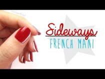 wedding photo - Sideways French Nail Art