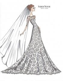 wedding photo - From Sketch to Gown: Wedding Dress Designer Sketches 