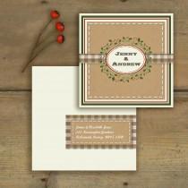 wedding photo - Knots and Kisses Wedding Stationery: Vintage Christmas Wedding Invitations