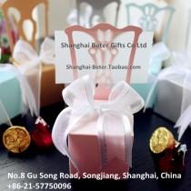 wedding photo -  Wedding Favor Box TH005-B2 Miniature Chair Candy Box with Ribbon, Place Cards
