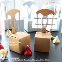 wedding photo -  Gold Miniature Chair Place Card Holder and Favor Box TH002-B3 novelty wedding decoration