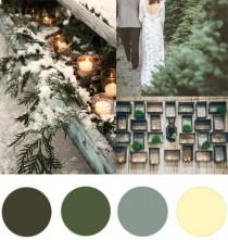 wedding photo - green and gold - Polka Dot Bride