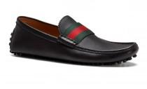 wedding photo - GUCCI Mens Driver Black Loafers Pebble Sole Shoes