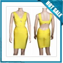 wedding photo -  2014 New Arrival Cheap Yellow Bandage Dress For Sale