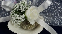 wedding photo -  #wedding #beachwedding #oyster #lavender #sachets #favors #romantic #chic #rustic #organza #ribbon #white #rose #bridalshower