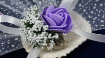 wedding photo -  #wedding #beachwedding #oyster #lavender #sachets #favors #romantic #chic #rustic #organza #ribbon #lilac #purple #rose #bridalshower