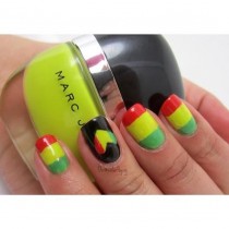 wedding photo - Tuesday’s : Graphic Brights And Simple Nail Art