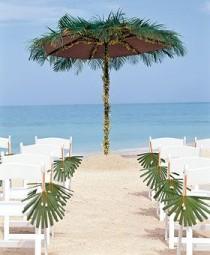 wedding photo - Tropical Palm Beach Wedding Decor