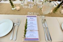 wedding photo - Wrap your winter wedding menus with rosemary for a sweet-smelling reception