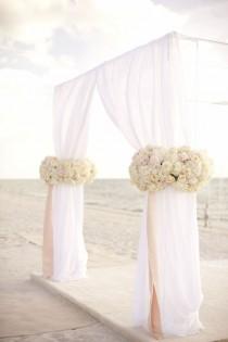 wedding photo - A Glamorous Silver & Blush Beach Wedding