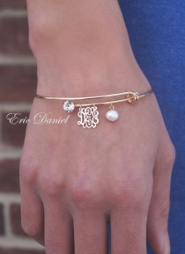 wedding photo - Personalized Monogram Bangle, Alex And Ani Inspired, Choose Your Initials, Gold Bangle, Initials Bangle, Yellow Gold, Alex And Ani, Alex Ani