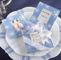 wedding photo - Snowflake Glass Photo Coasters (set of 2pcs)
