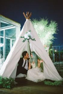wedding photo - Seriously Pretty Nature-Inspired Rooftop Wedding