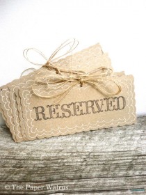wedding photo - Reserved Wedding Signs - Rustic Weddings - Handmade & Reusable - (PG-1)