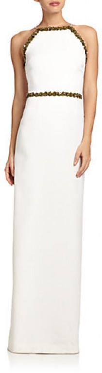 wedding photo - Tory Burch Embellished Crepe Gown
