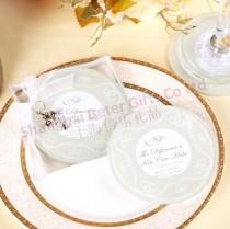 wedding photo - "The Difference a Kiss Can Make" Frosted-Glass Photo Coasters(set of 2pcs)