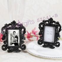 wedding photo - Black Baroque Elegant Place Card Holder/Photo Frame