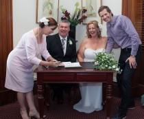 wedding photo - Multitasking at Melbourne Registry