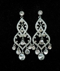 wedding photo -  Wedding Earrings, Teardrop Crystal Bridal Earrings, Wedding Chandelier Earrings, Wedding Crystal Earrings, Wedding Jewelry