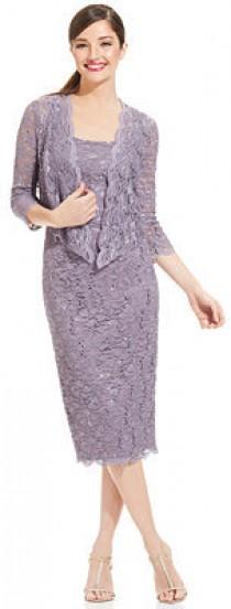 wedding photo - Alex Evenings Sequin Lace Sheath and Jacket