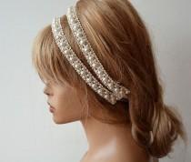 wedding photo -  Lace and Pearl Headband