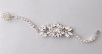 wedding photo -  Wedding Bracelet, Gatsby Bracelet, Bridal Bracelet, Swarovski Crystals, Vintage Style, Rhinestone Bracelet, Art Deco Style - ANASTASIA