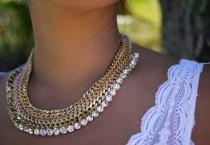 wedding photo - How to Make Woven Chain Collar Necklace - DIY & Crafts - Handimania