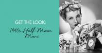 wedding photo - Get the Look: 1940s Half-Moon Mani