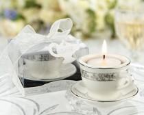 wedding photo - Miniature Porcelain Teacups And Tea Light Holders