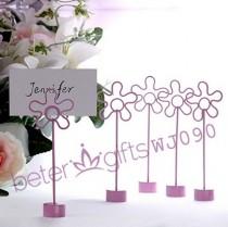 wedding photo - Sunflower or Snail Place Card Holder
