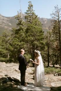 wedding photo - DIY Cabin Wedding in the Rocky Mountains