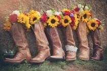 wedding photo -  Boots and Bouquets