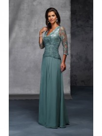 wedding photo -  Green Lace Mother of The Bride Dresses