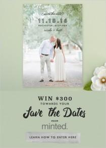 wedding photo - Win $300 Towards Minted Save the Dates