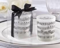 wedding photo - Musical Notes Frosted-Glass Tea Light Holder (Set Of 4)