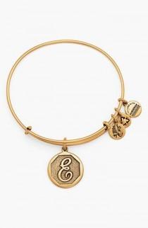 wedding photo - Women's Alex And Ani 'Initial' Adjustable Wire Bangle